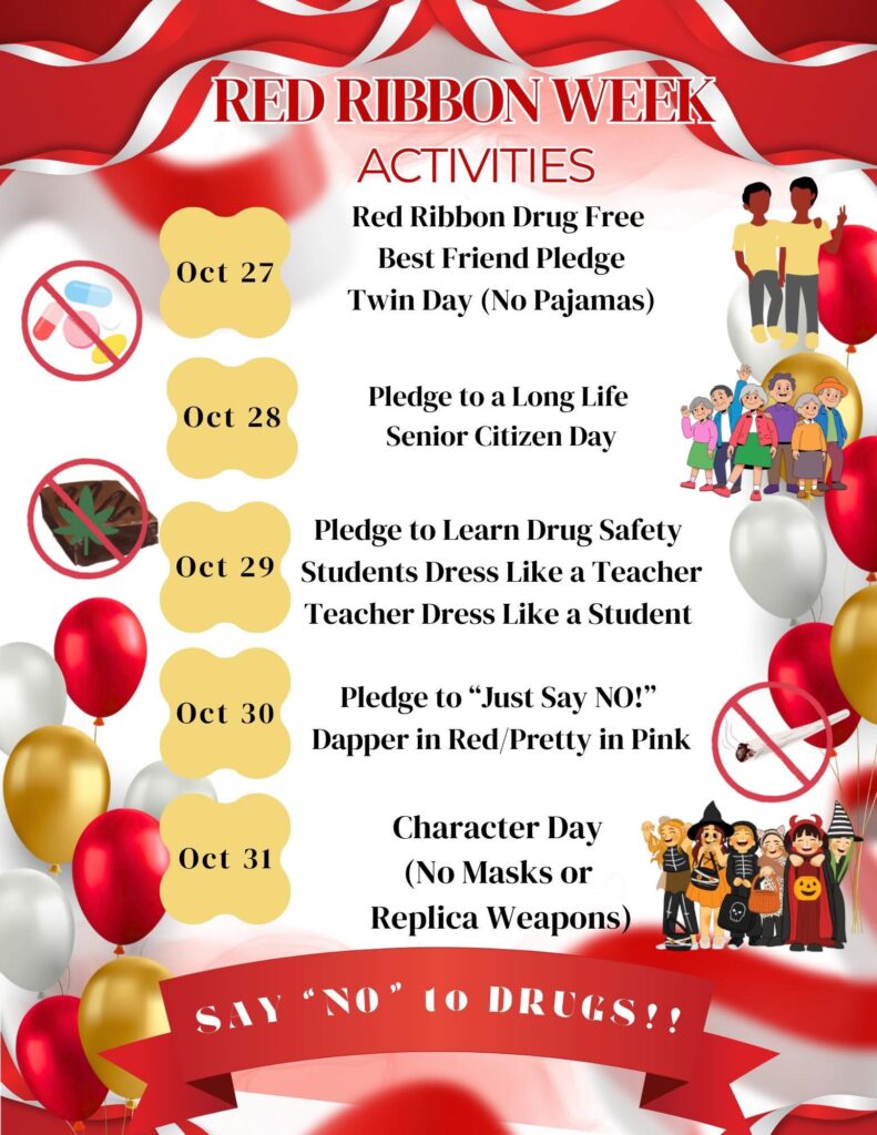 Red Ribbon Week Schedule of Events